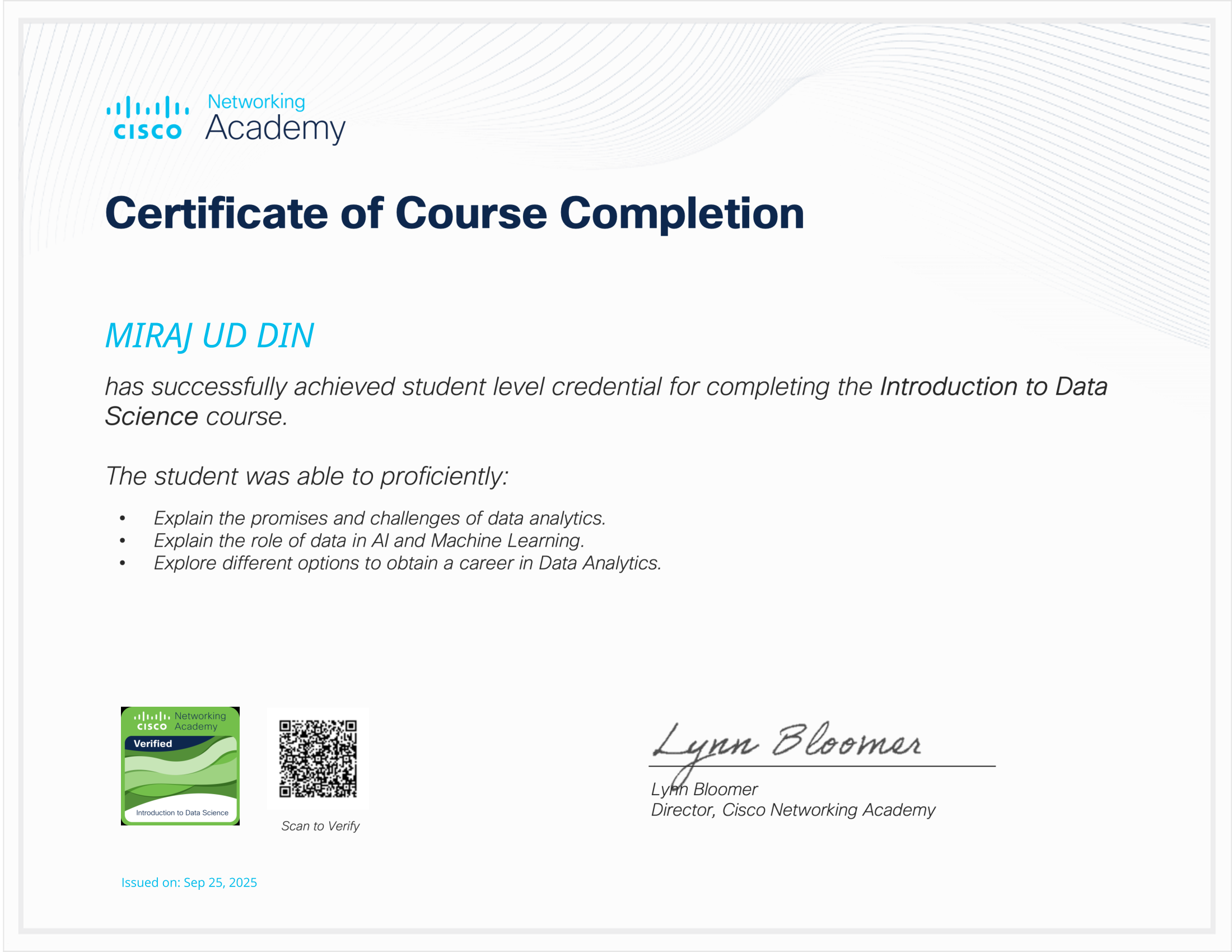 Cisco Introduction to Data Science