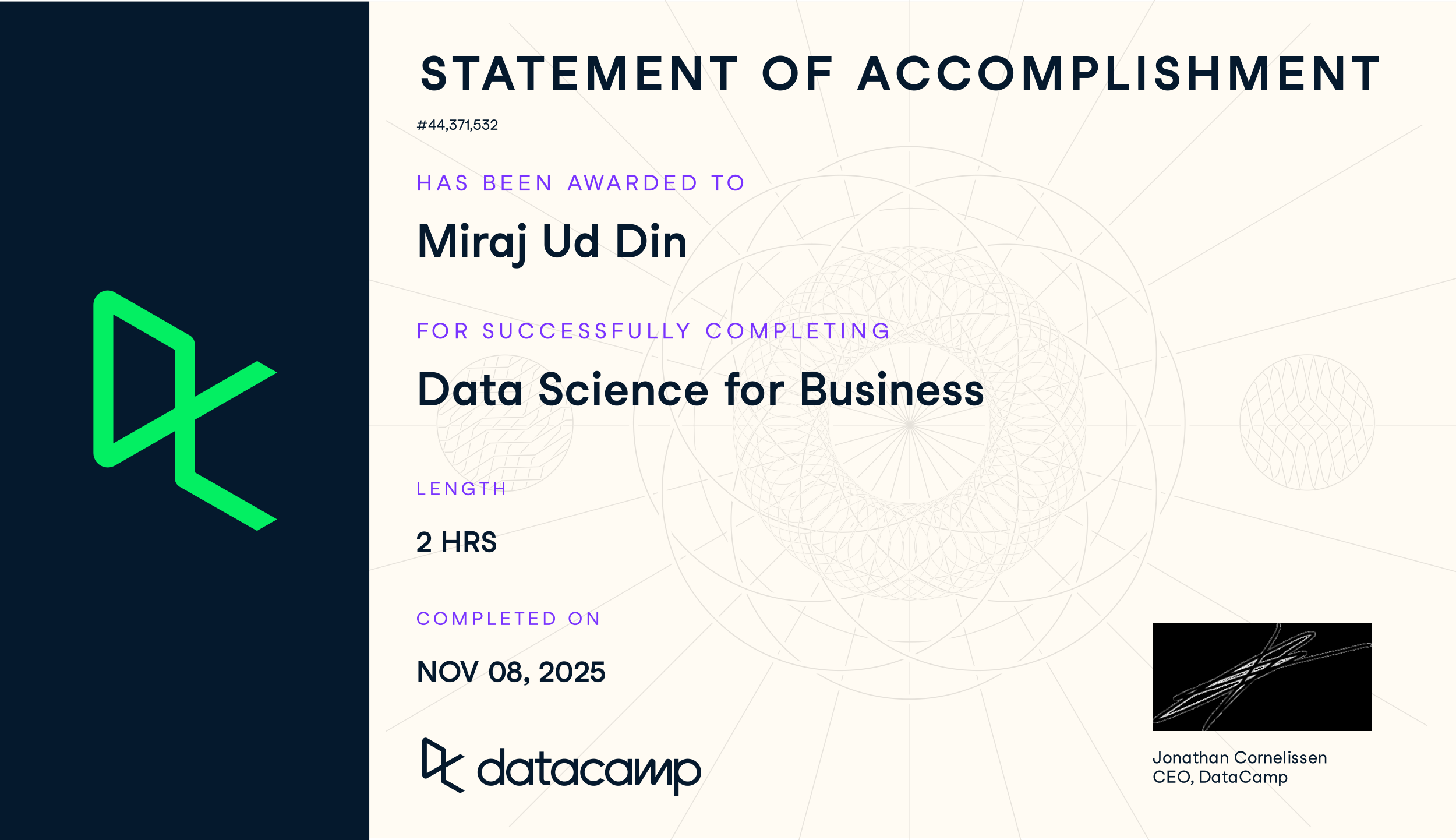 DataCamp Data Science for Business