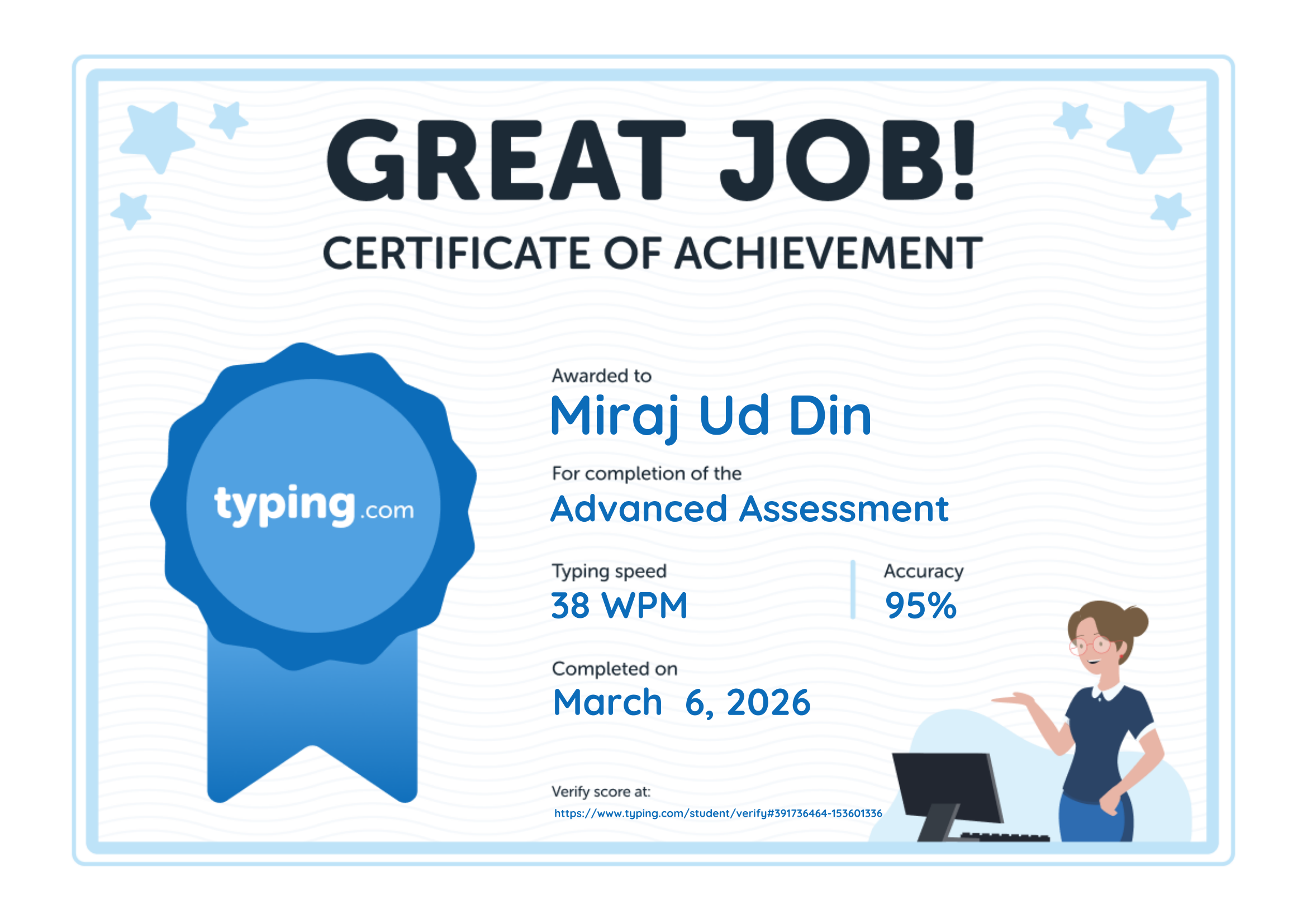 Typing.com Proficiency